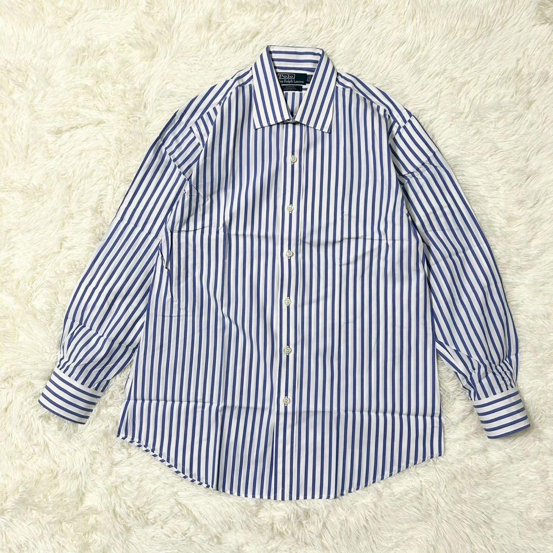 ラルフローレン メンズ シャツ ストライプ コットン100 カスタムフィット L