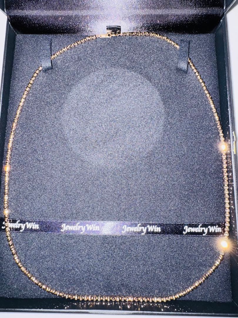 シャンデリアカットボール ネックレス K18(PG)幅3mm 55cm特注品