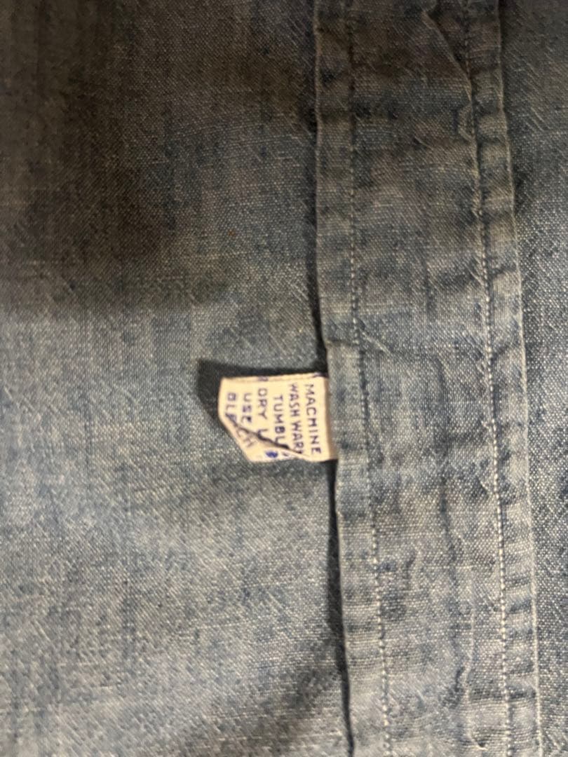 ラルフローレン　シャンブレーシャツ　タグ大文字　ヴィンテージ