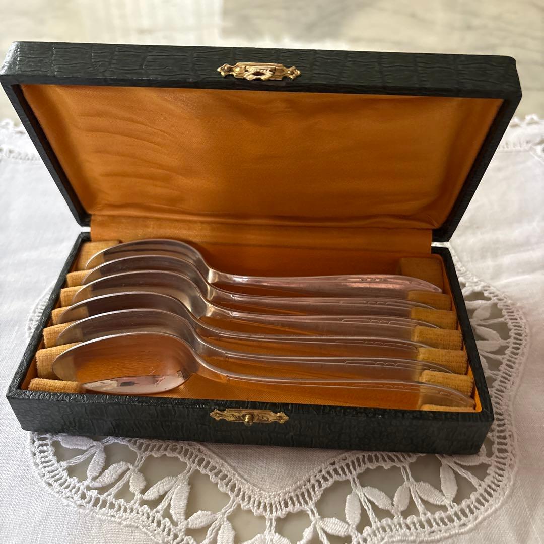 フランス　アンティーク　ヴィンテージ　APOLLO スプーン　6本　銀食器