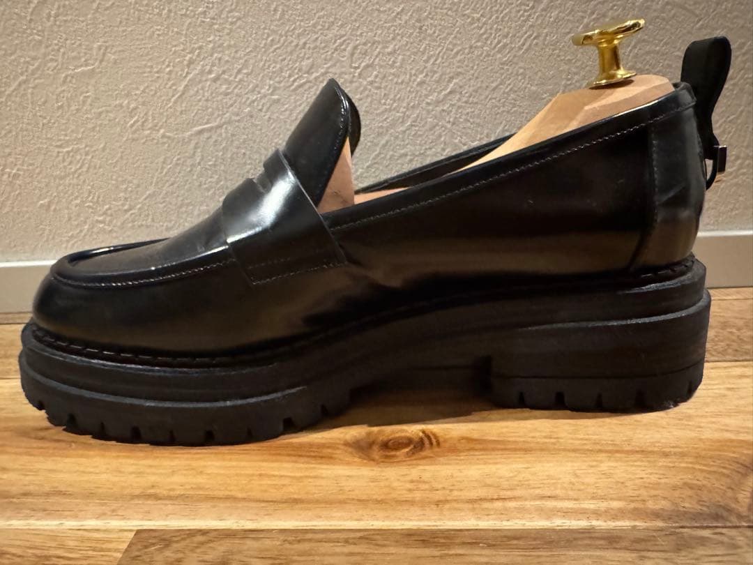 【connie様】sergio rossi ブラックレザー ローファー