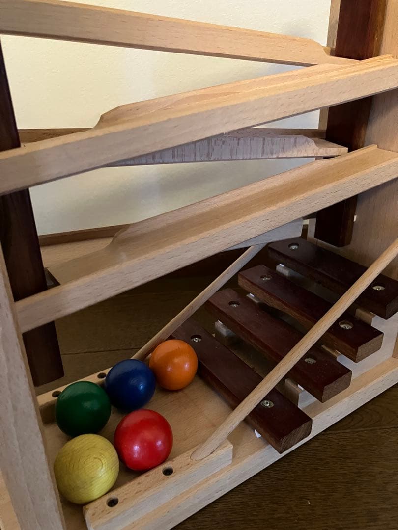 【美品】KOIDE コロコロシロホン木製 知育玩具 スロープトイ　箱付き