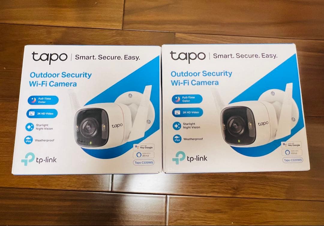 防犯カメラ2個セット屋外　Wi-Fi tp-link Tapo C320WS