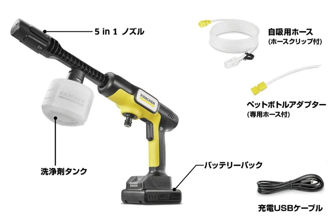 KARCHER ハンディ高圧洗浄機 OC5 バッテリー2個
