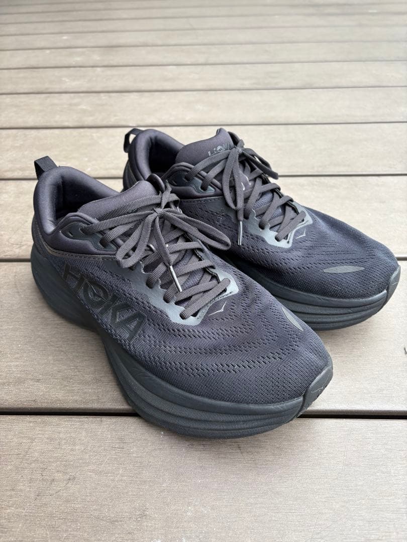 HOKA ボンダイ8 ブラック 27.5センチ　美品