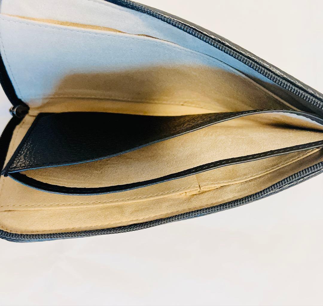 美品☆ATAO slimo メッシュ 黒 長財布 L字　メンズ レディース