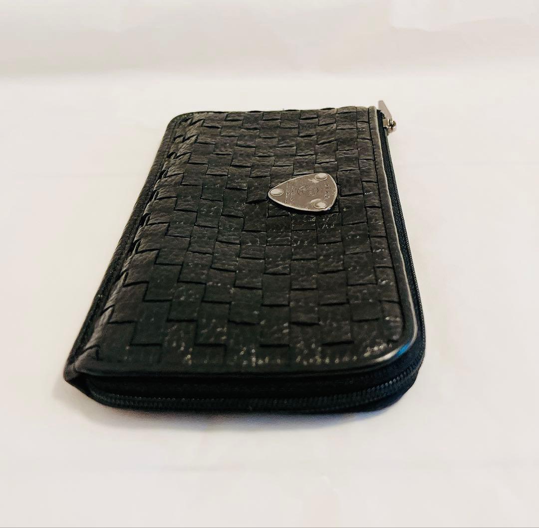 美品☆ATAO slimo メッシュ 黒 長財布 L字　メンズ レディース