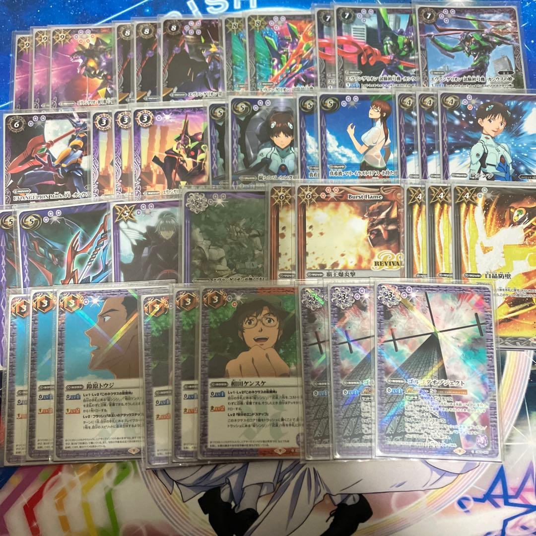 エヴァンゲリオン 初号機デッキ　差し替えパーツ、スリーブ付き