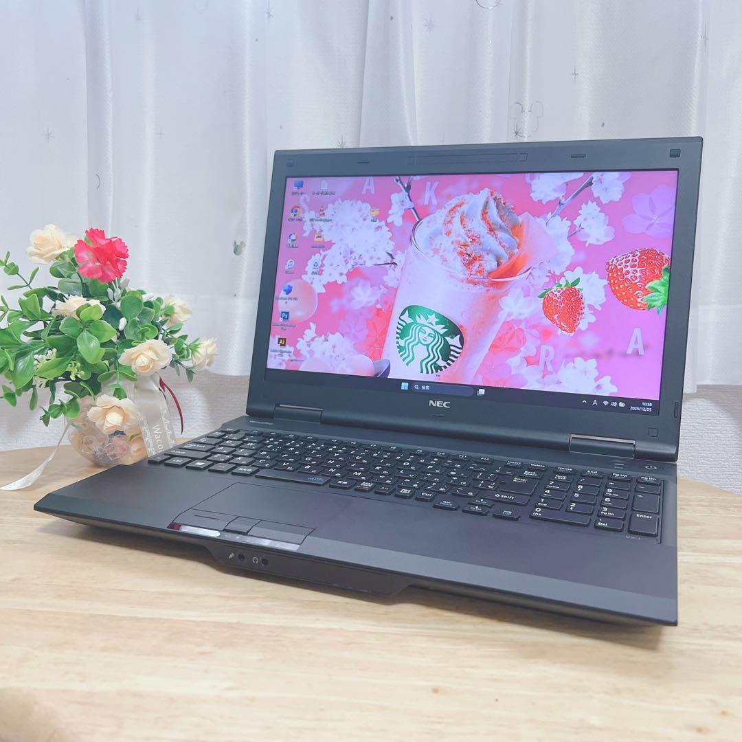 美品、メモリ8G、高速SSD、最新Win11 イラレ、オフィス2021が使える