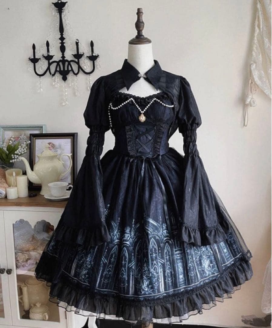 【苺花】ゴスロリ ロリータドレス Mサイズ