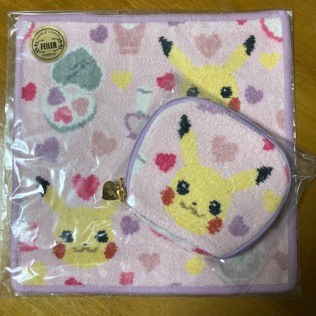 フェイラー　ラブラリー　ポケモンコラボ　アクセサリーポーチと　タオルハンカチ