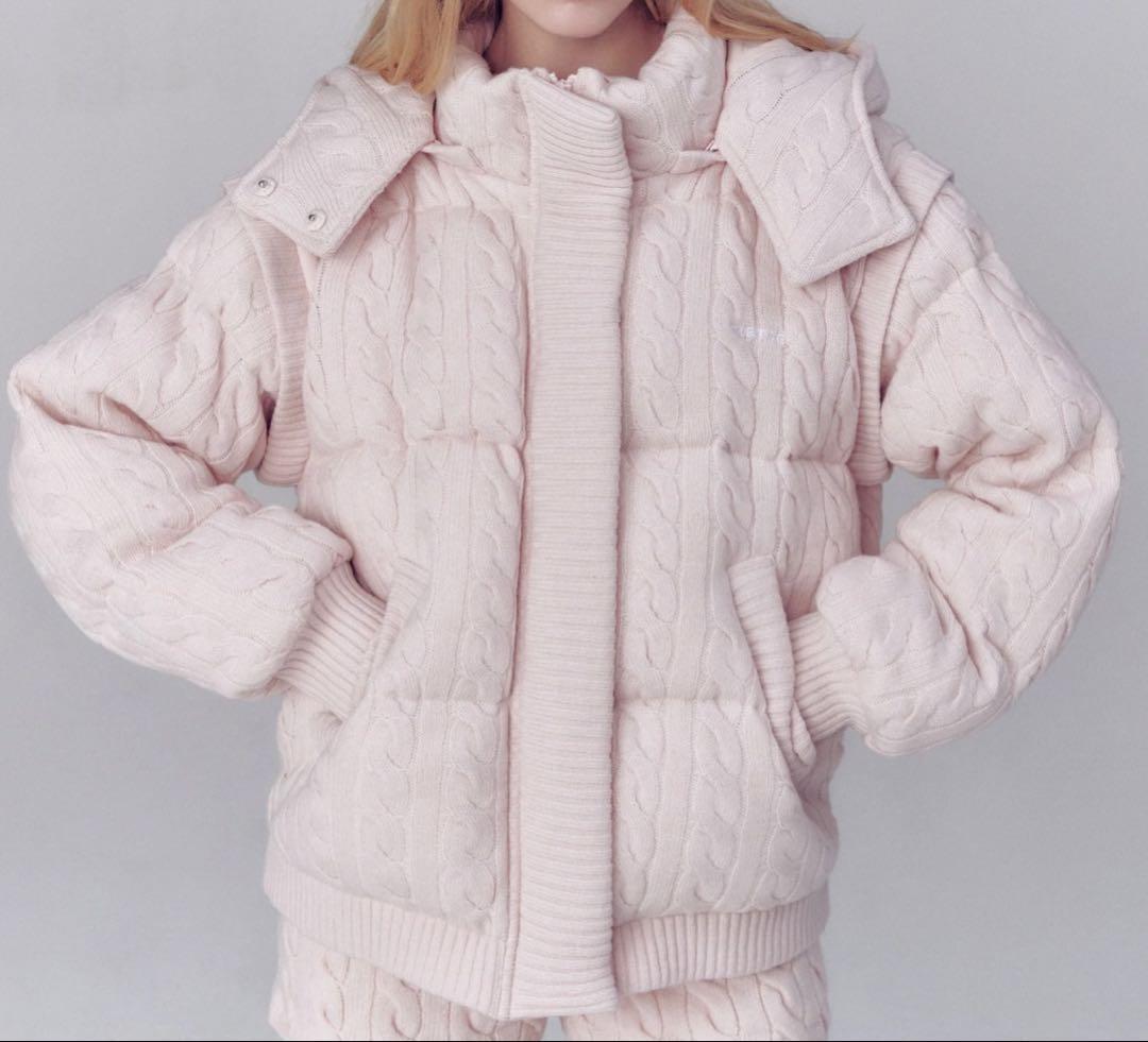 ジャケット・アウター thetoe Shard Knit Down White