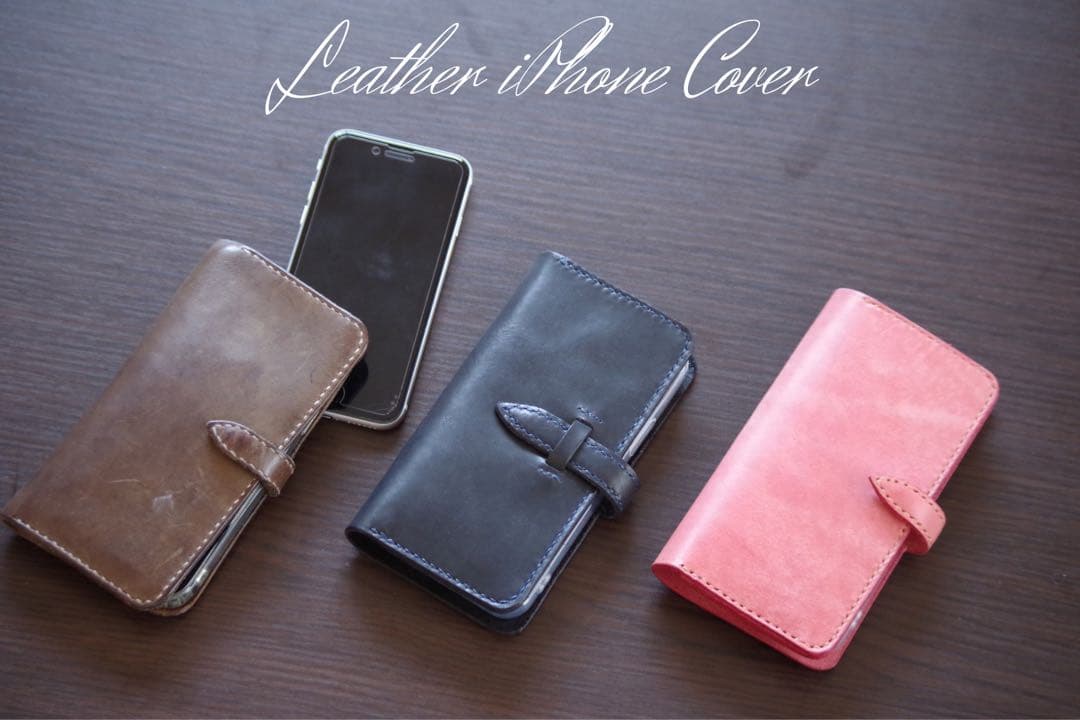 【スマホケース】　iphone　手帳型　全機種対応　革小物　メンズ　レディース