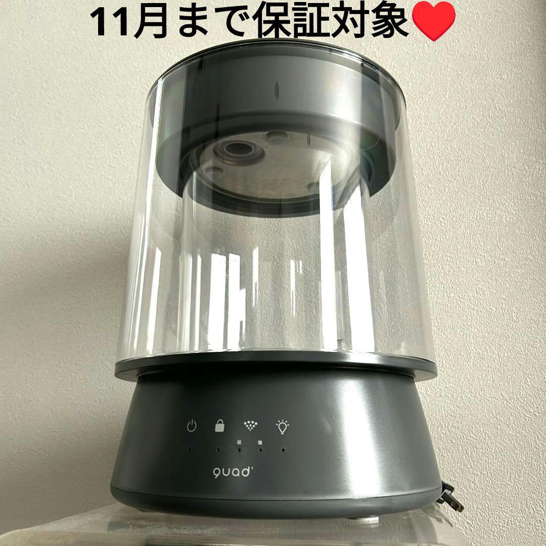 希少品 quadʼ クワッズ ♥ LED搭載 ガラス スチーム加湿器 GLASS