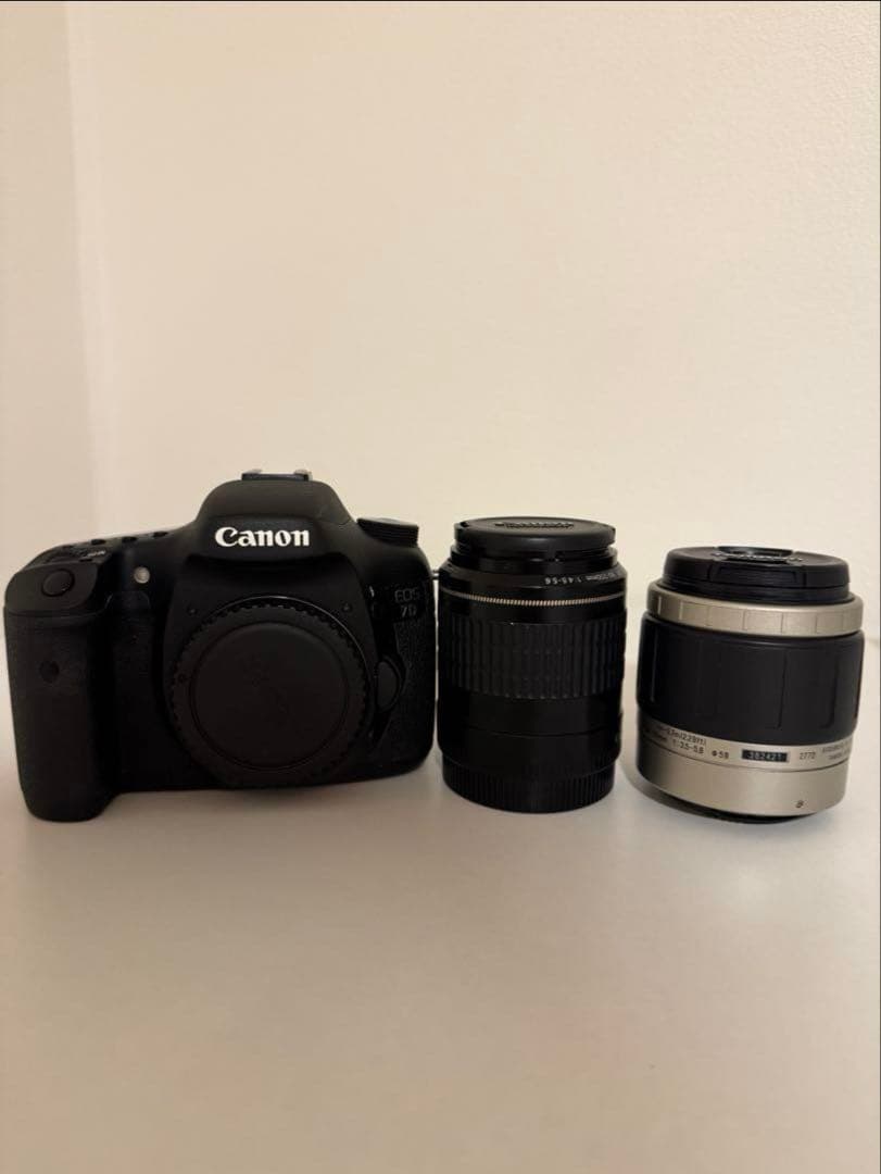 Canon EOS 7D デジタル一眼レフカメラ レンズ２つ 予備バッテリー付
