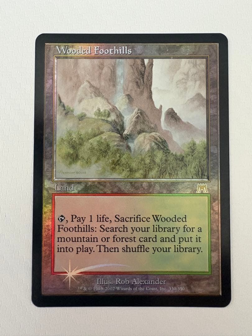 MTG Foil 樹木茂る山麓/Wooded Foothills ONS 英語