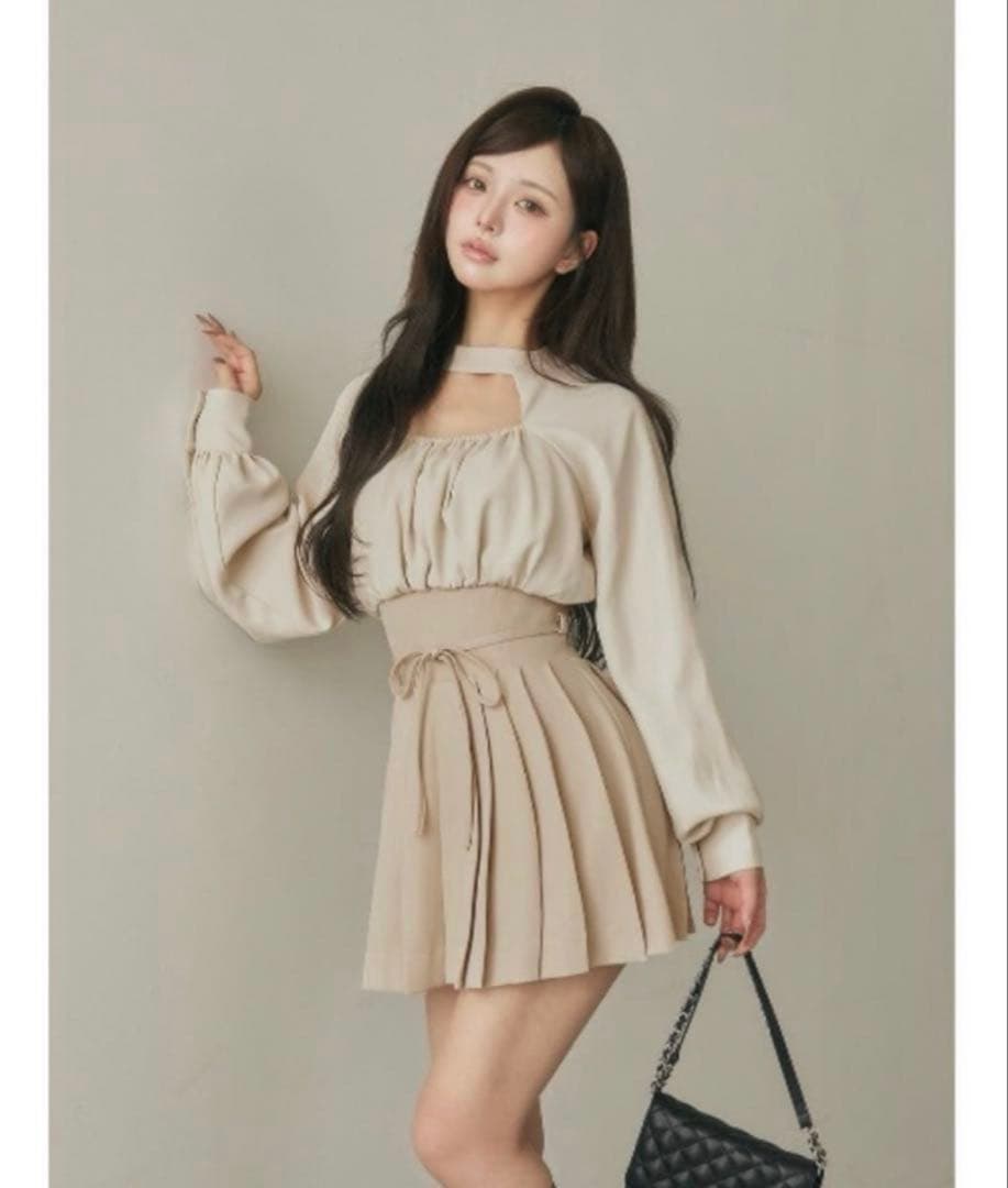 darich ドッキングコルセットプリーツミニワンピース