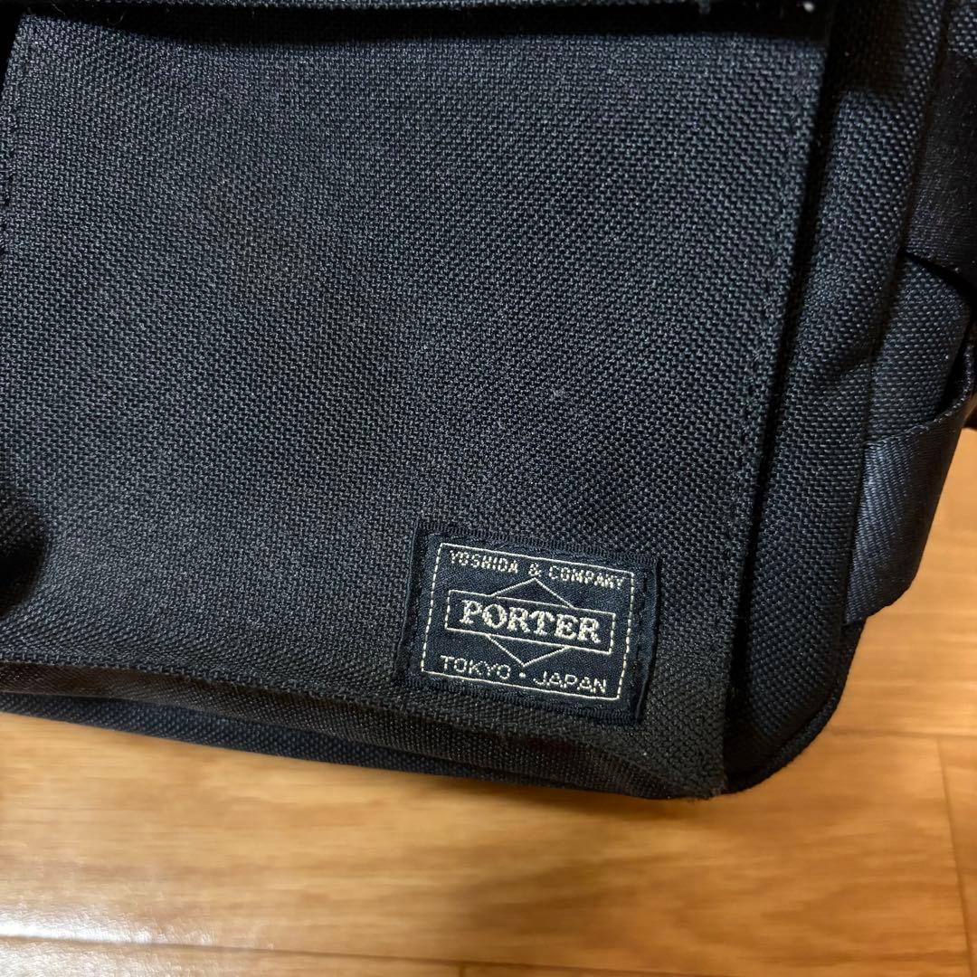 美品 PORTER×docomo ウエストバッグ 黒 タンカー レザー HEAD