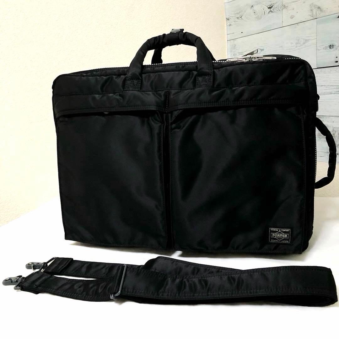 超美品✨ポータータンカー ビジネスバッグ3way 2層 A4可 大容量 ブラック
