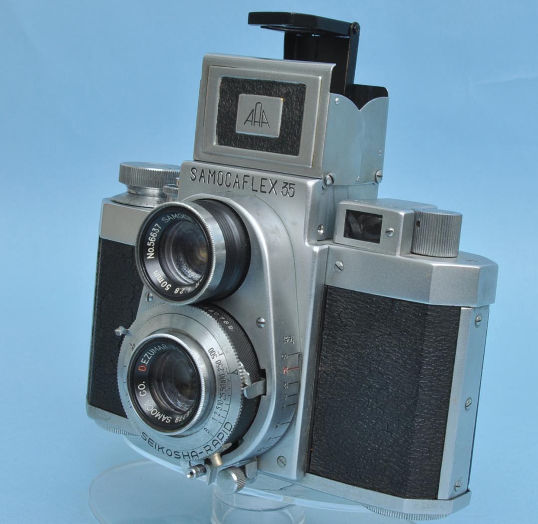 珍品 三栄産業 SAMOCAFLEX 35 50mm 1:2.8 二眼レフカメラ