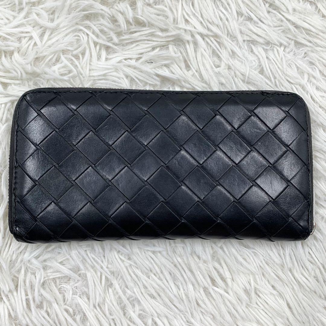 【✨現行✨】ボッテガヴェネタ 長財布 マキシイントレチャート ブラック RFID
