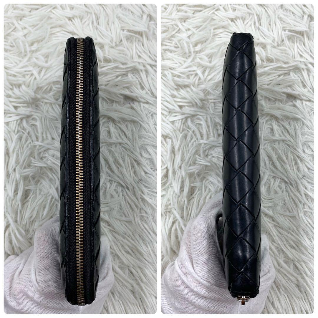 【✨現行✨】ボッテガヴェネタ 長財布 マキシイントレチャート ブラック RFID