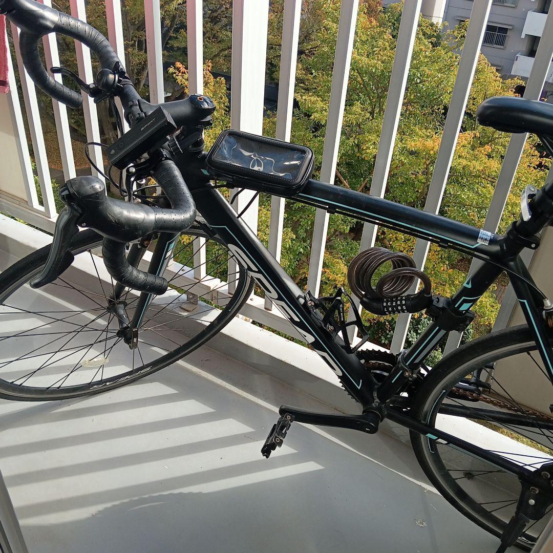 ブラック アルミロードバイク 21段ギア