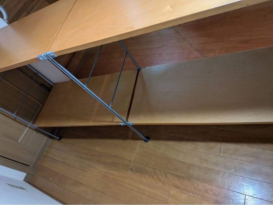 ■送料込■無印良品 スチールユニットシェルフ ワードローブ 棚 衣類収納 グレー