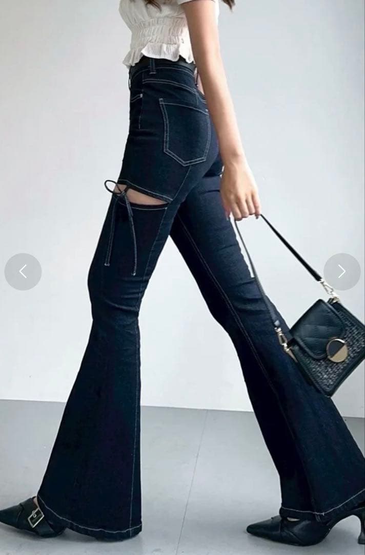 RESEXXY ★ カットアウトリボンデニムパンツＳ