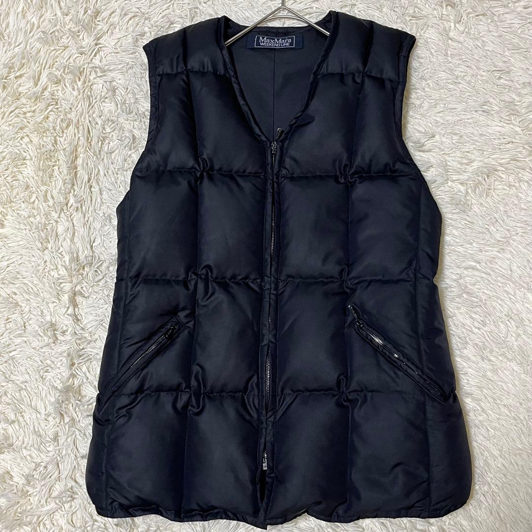 マックスマーラ ウィークエンドライン ダウンベスト グース 42 黒 ブラック