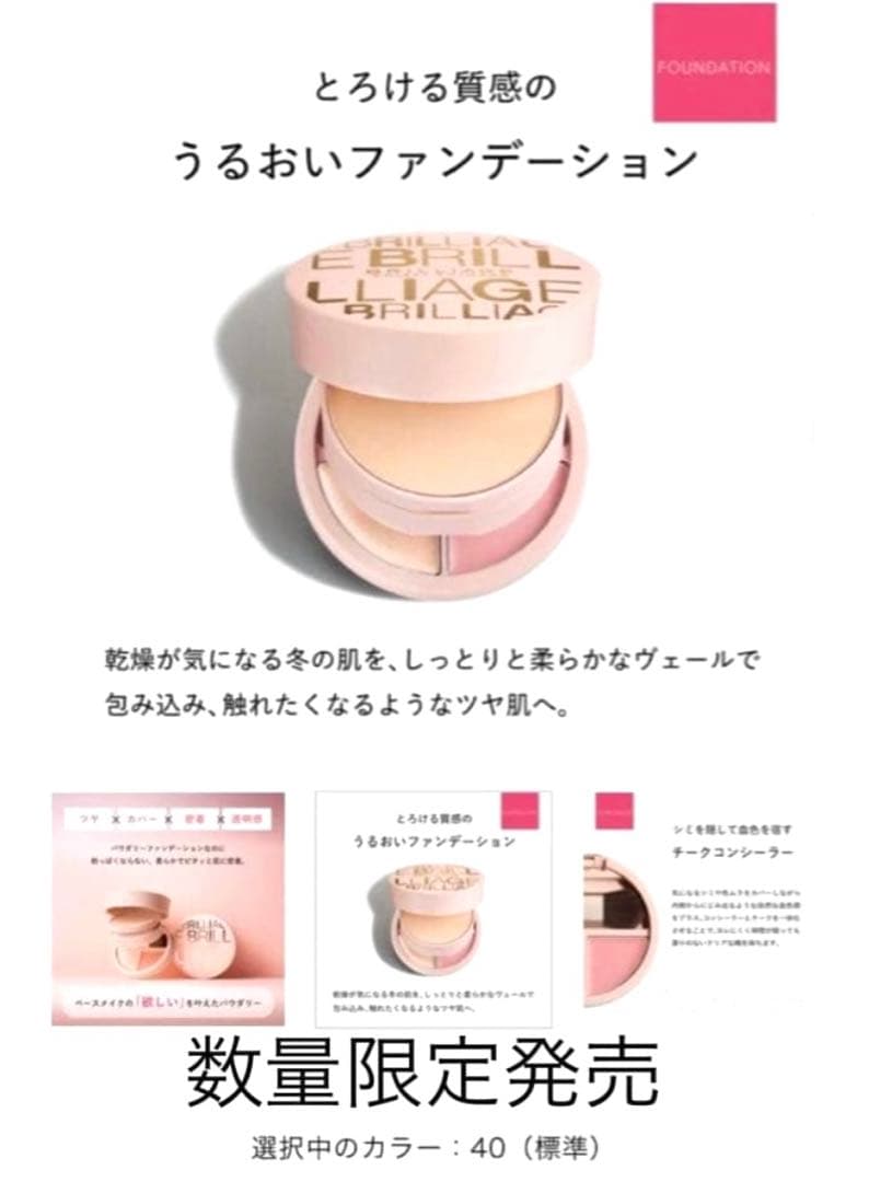 【未開封】ブリリアージュ新ファンデーション普通肌 コンシーラーチーク
