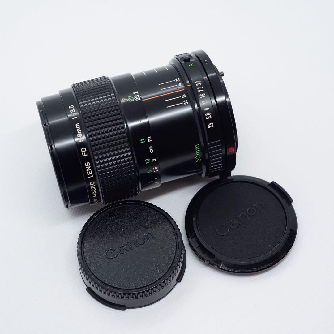 【光学美品】Canon New FD 50mm F3.5 macroレンズ
