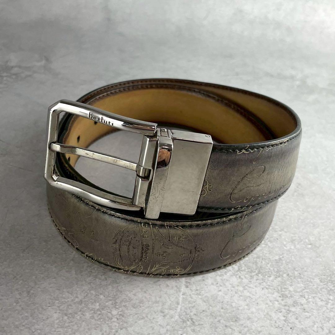 ベルルッティ スクリット カリグラフィ パティーヌ メンズ ベルト