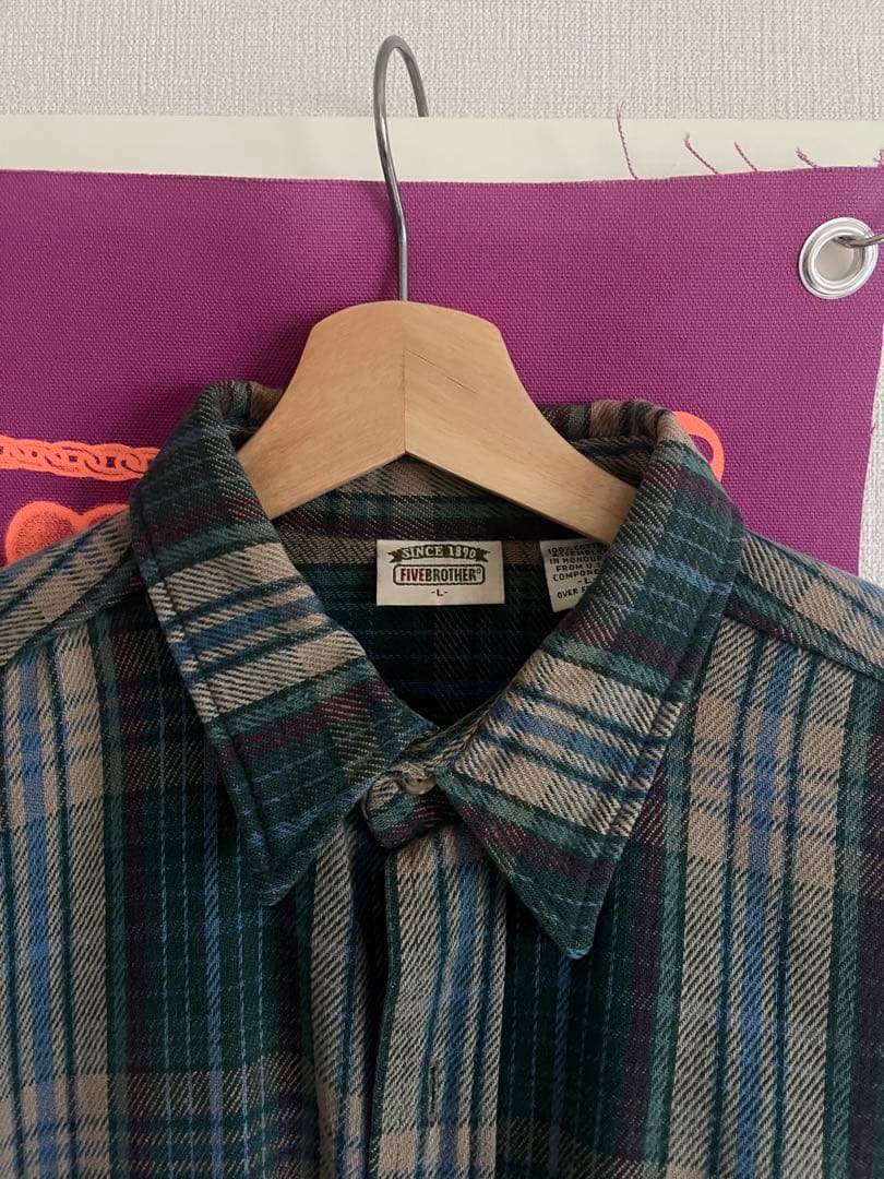 90's FIVE BROTHER ネルシャツ