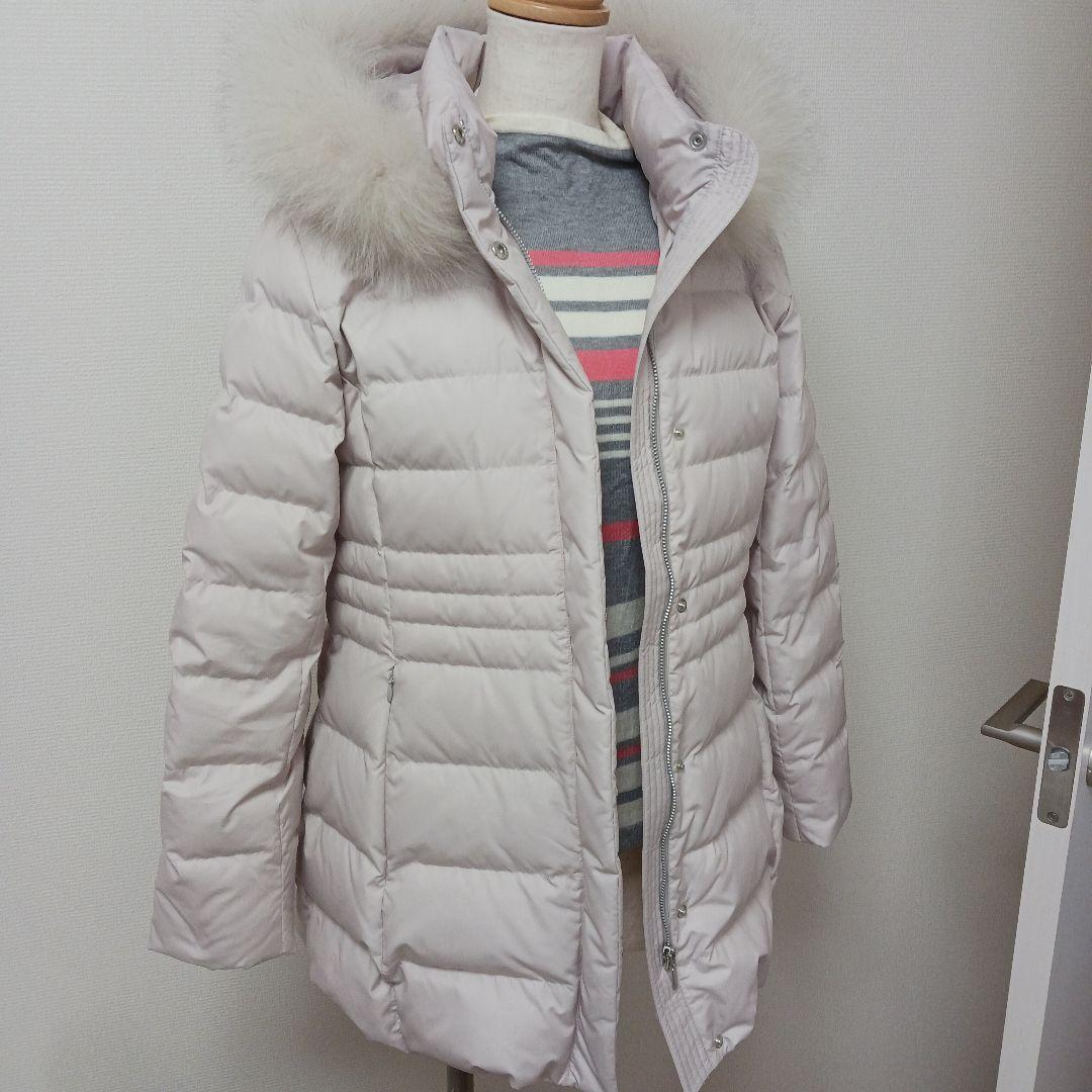 アンタイトル【はっ水機能/フード取り外し可】ミディダウンコートライトベージュM