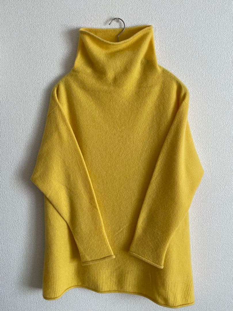 カタログハウス　オフタートルネック カシミヤセーター