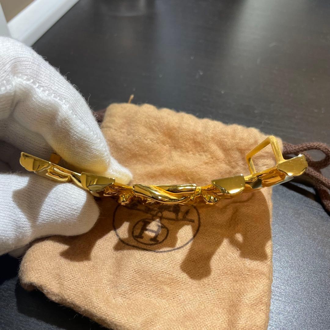 エルメス HERMES エレファント 象デザイン 金色バックル 希少