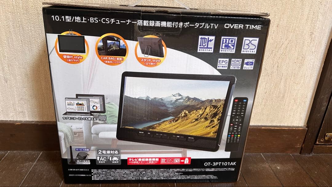 OVER TIME ポータブルテレビ OT-3PT101AK