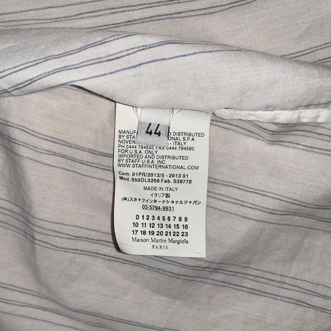 メゾン・マルタン・マルジェラ⑩転写プリント ストライプシャツ/44/アーカイブ
