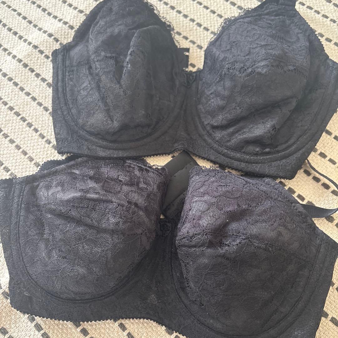 新品未使用ブラックレースブラジャー E70 D70 シャンデール