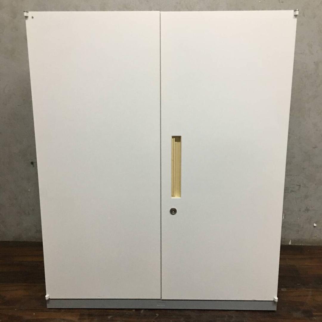 INABA イナバ 両開き書庫 鍵付 W90×D46×H106cm 3段収納