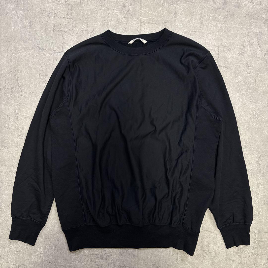 AURALEE ELASTIC HIGH GAUGE SWEAT 黒 23ss