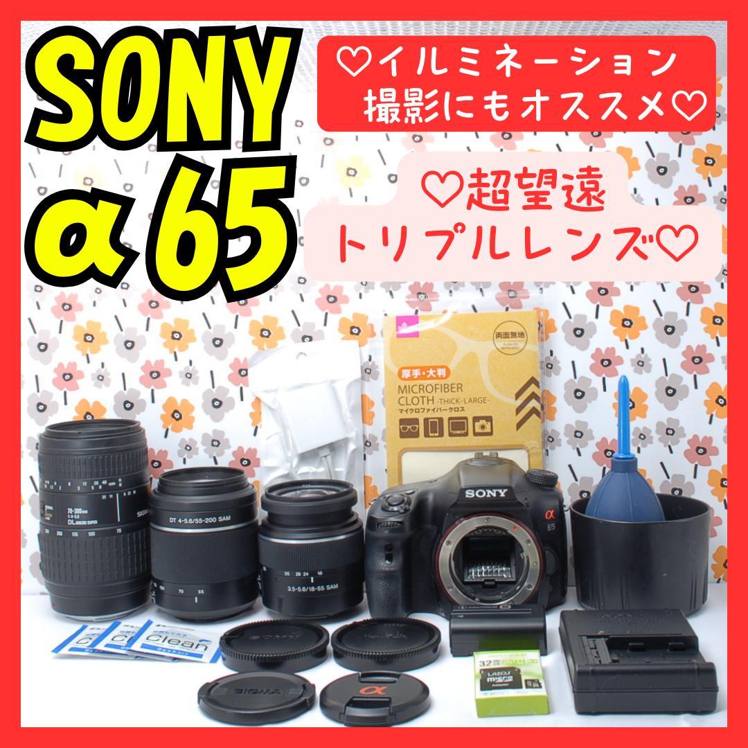 ❤即購入1000円OFF❤SONY α65❤超高画質❤超望遠トリプルレンズ❤