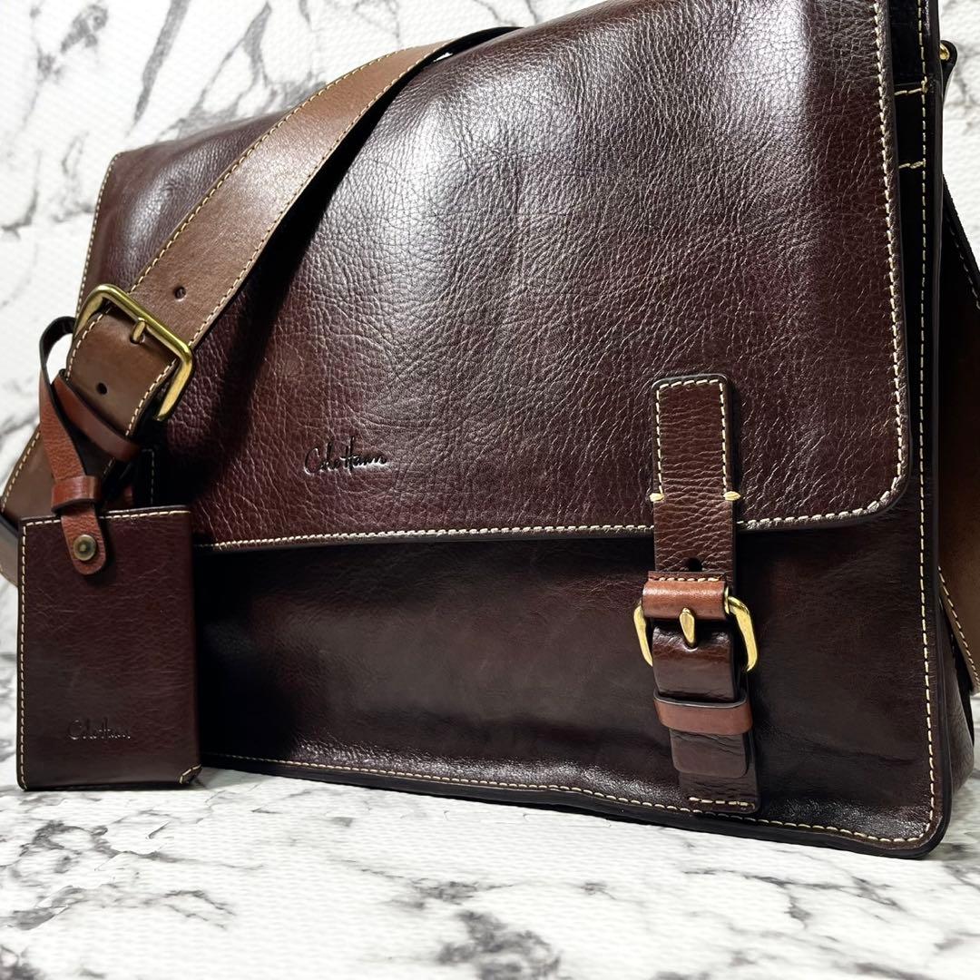 美品◯コールハーン　メッセンジャーバッグ　A4サイズ収納可能　オールレザー