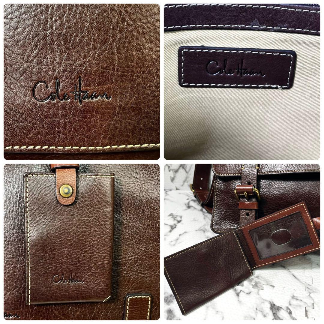 美品◯コールハーン　メッセンジャーバッグ　A4サイズ収納可能　オールレザー