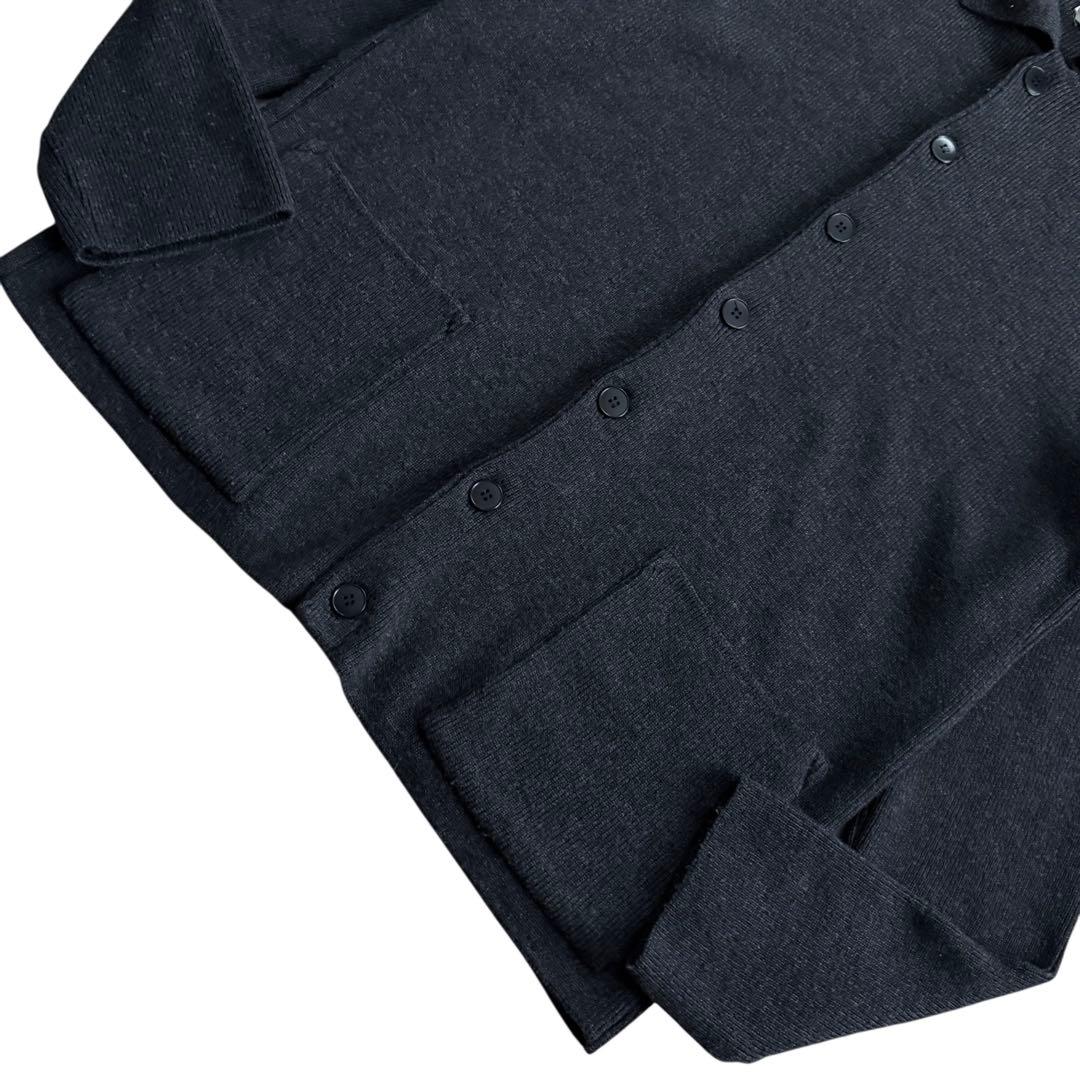 【90s/フランス製】美品 アニエスベーオム ニットジャケット 黒 XL相当