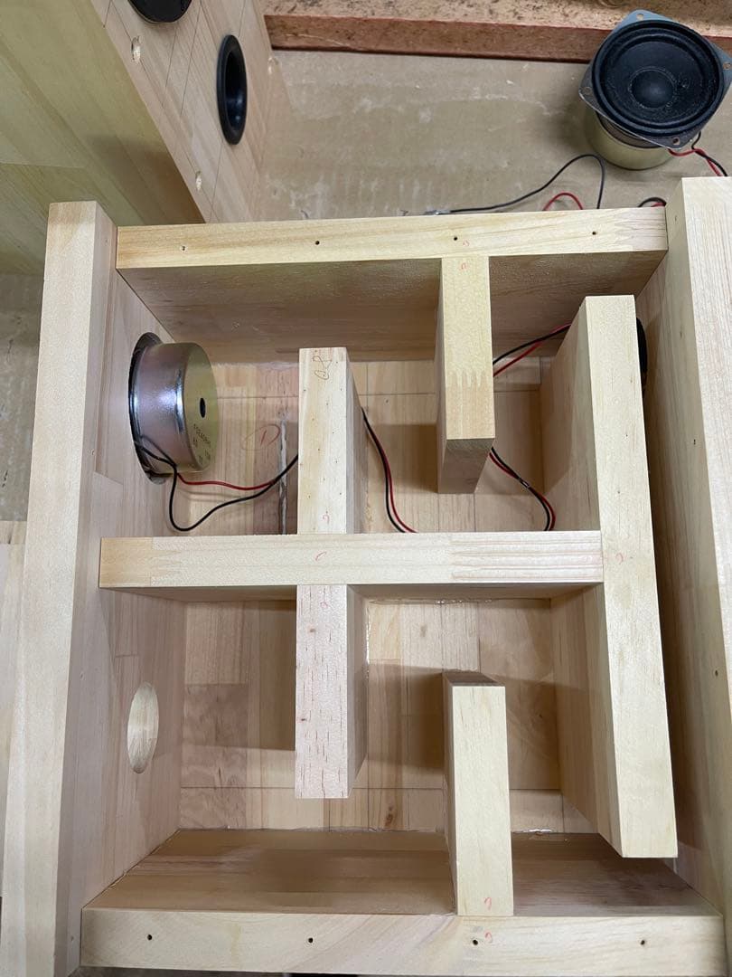 wooden5バスレフバックロード　自作スピーカー