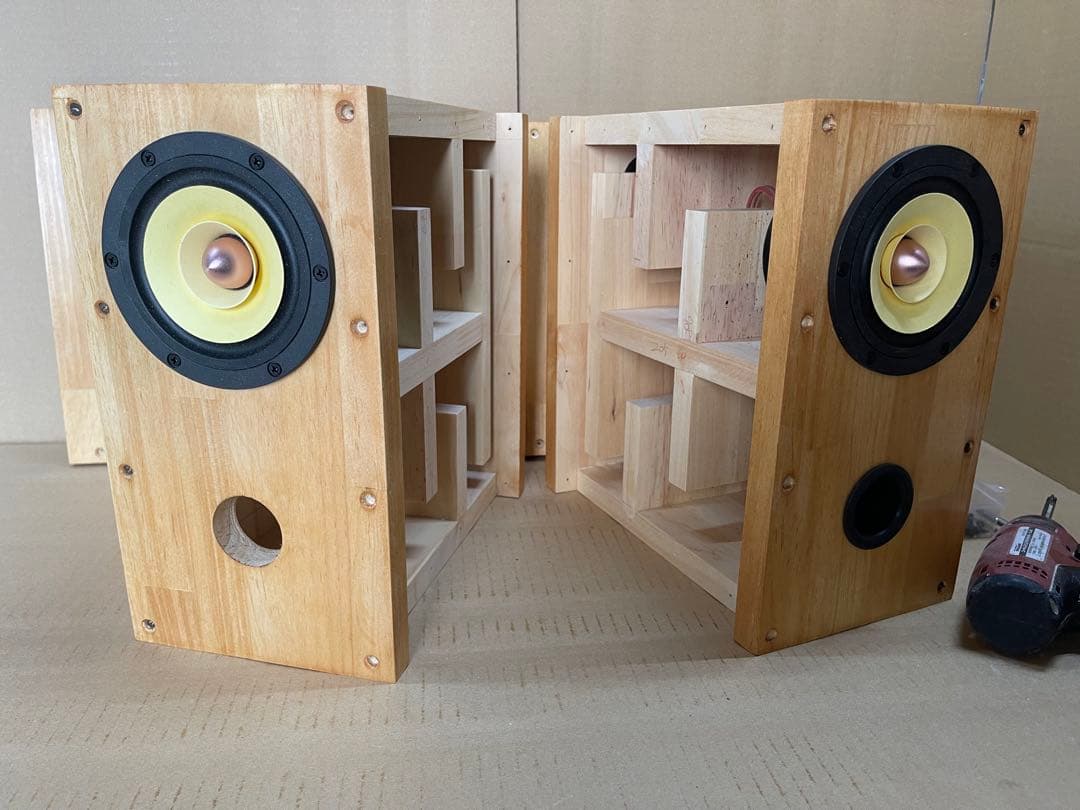wooden5バスレフバックロード　自作スピーカー
