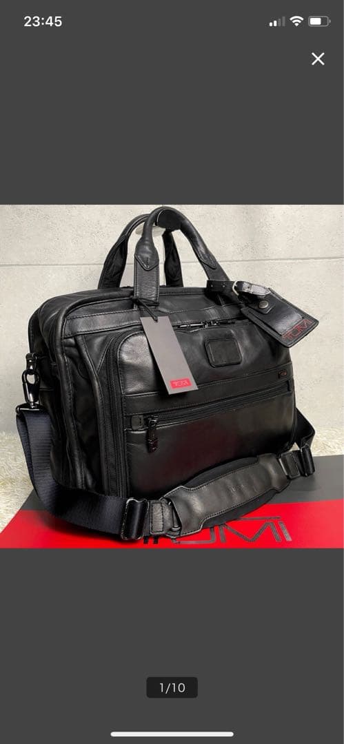 TUMI ビジネスバッグ ブラック ナパレザー