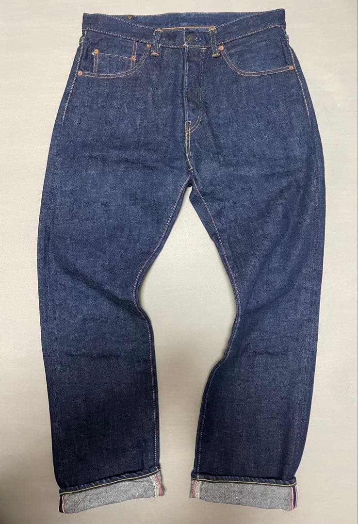 桃太郎ジーンズ G004-MB 日本製 銅丹 濃紺 桃耳セルビッチW33